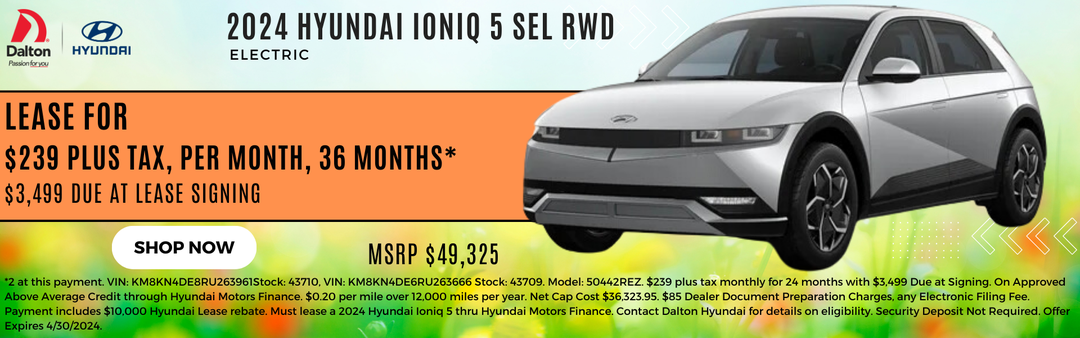 2024 Hyundai IONIQ 5 SEL RWD
MSRP $49,325